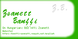 zsanett banffi business card